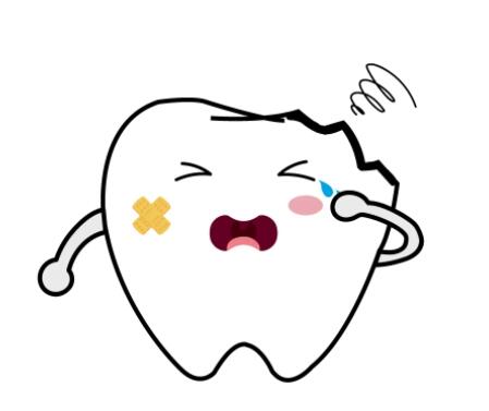 牙齿蛀牙简笔画图片