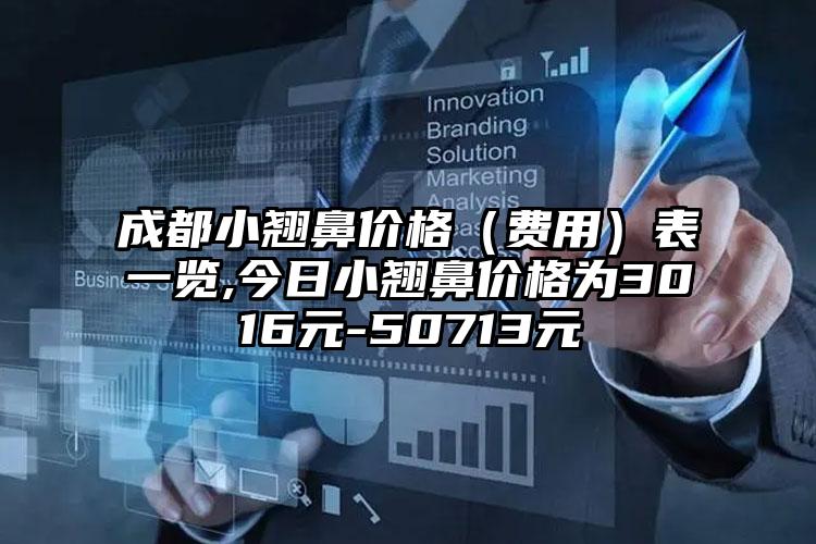 成都小翘鼻价格（费用）表一览,今日小翘鼻价格为3016元-50713元