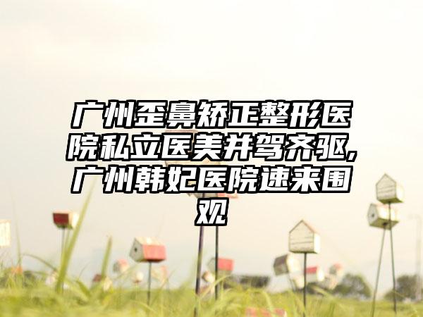 广州歪鼻矫正整形医院私立医美并驾齐驱,广州韩妃医院速来围观