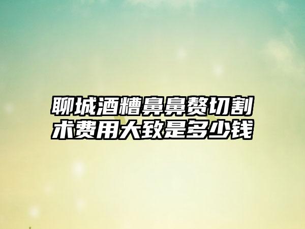 聊城酒糟鼻鼻赘切割术费用大致是多少钱