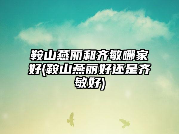 鞍山燕丽和齐敏哪家好(鞍山燕丽好还是齐敏好)